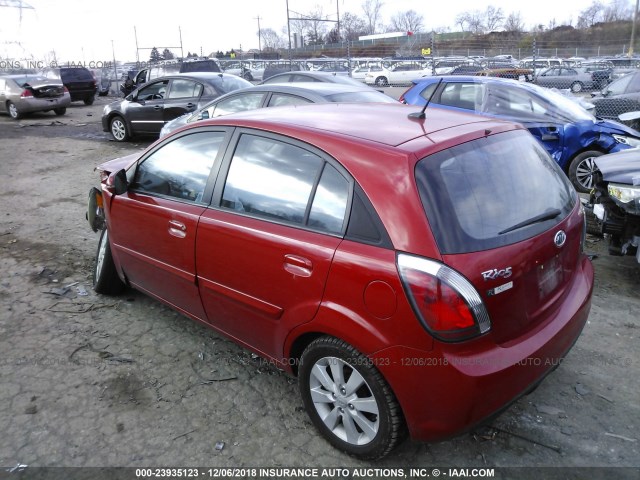 KNADH5A39A6666446 - 2010 KIA RIO LX/SX RED photo 3