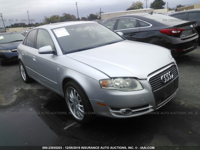 WAUAF78E27A133498 - 2007 AUDI A4 2/TURBO SILVER photo 1