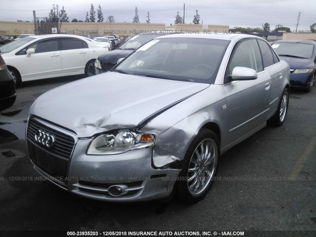 WAUAF78E27A133498 - 2007 AUDI A4 2/TURBO SILVER photo 2