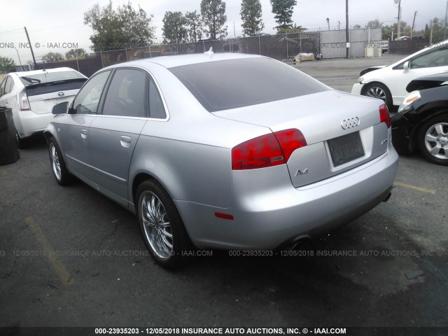 WAUAF78E27A133498 - 2007 AUDI A4 2/TURBO SILVER photo 3