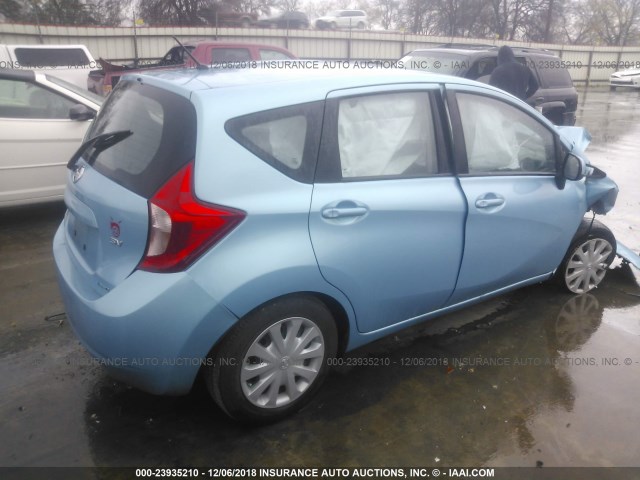 3N1CE2CP5EL430140 - 2014 NISSAN VERSA NOTE S/S PLUS/SV/SL BLUE photo 4