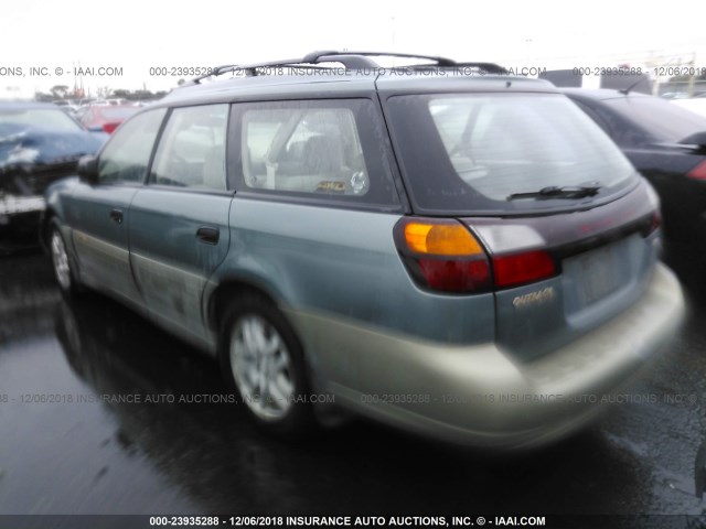 4S3BH675226658022 - 2002 SUBARU LEGACY OUTBACK AWP GREEN photo 3