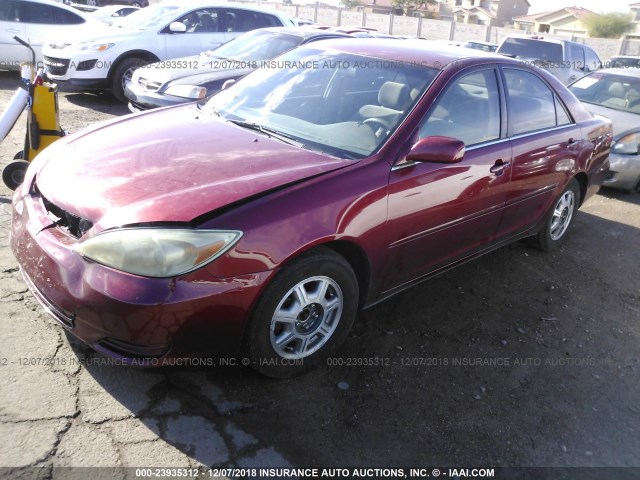 JTDBE32K630167798 - 2003 TOYOTA CAMRY LE/XLE Қызыл фото 2