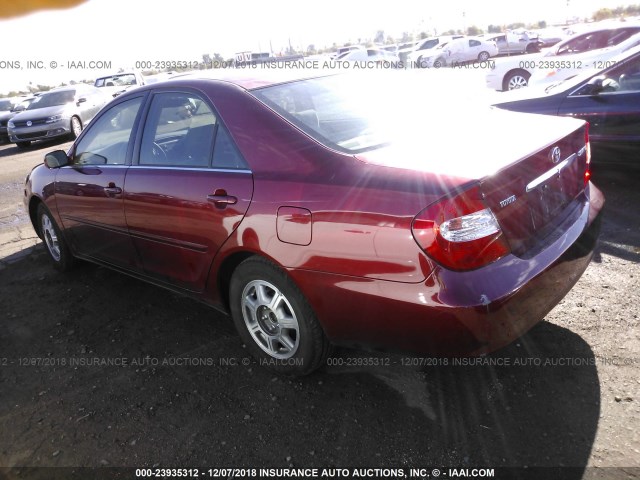 JTDBE32K630167798 - 2003 TOYOTA CAMRY LE/XLE Қызыл фото 3