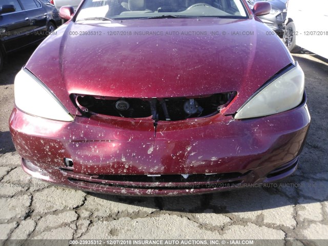 JTDBE32K630167798 - 2003 TOYOTA CAMRY LE/XLE Қызыл фото 6