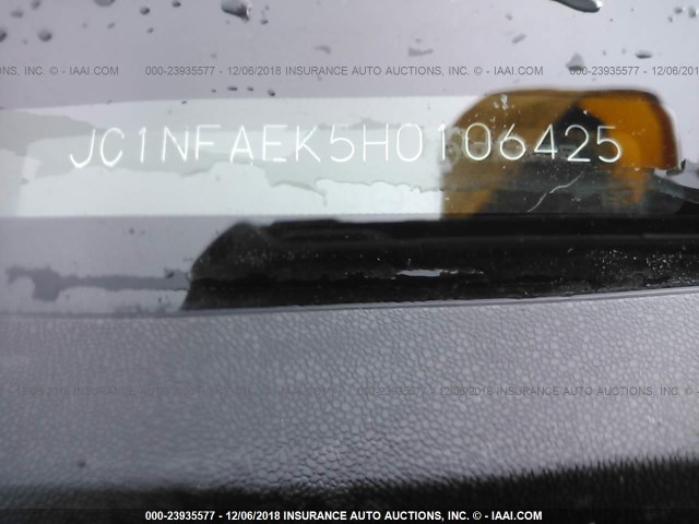 JC1NFAEK5H0106425 - 2017 FIAT 124 SPIDER CLASSICA/LUSSO/ABARTH GRAY photo 9