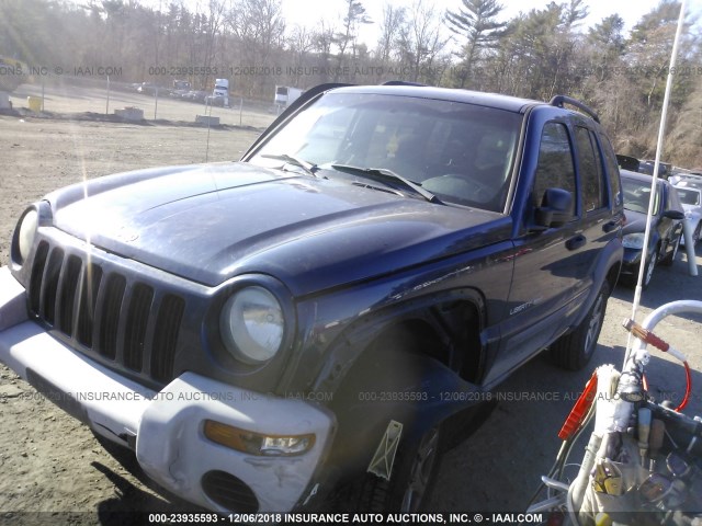 1J4GL48K63W732812 - 2003 JEEP LIBERTY SPORT/FREEDOM BLUE photo 2