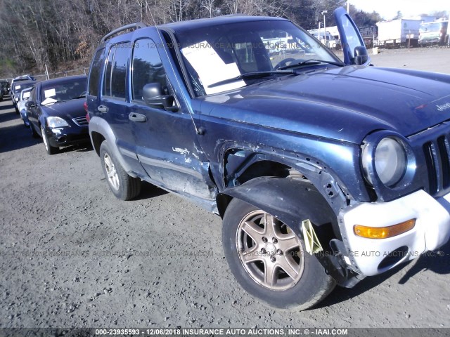 1J4GL48K63W732812 - 2003 JEEP LIBERTY SPORT/FREEDOM BLUE photo 6