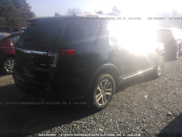 1FM5K8D82JGC89885 - 2018 FORD EXPLORER XLT BLACK photo 4