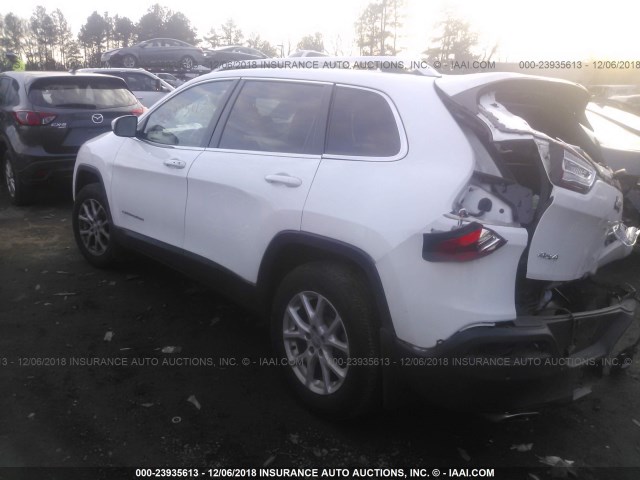 1C4PJMCS2FW757245 - 2015 JEEP CHEROKEE LATITUDE WHITE photo 3