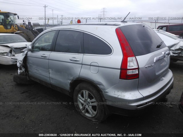 5J6RE4H71BL012090 - 2011 HONDA CR-V EXL SILVER photo 3