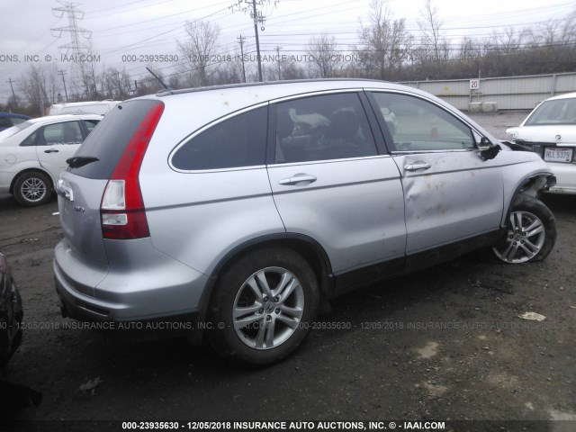 5J6RE4H71BL012090 - 2011 HONDA CR-V EXL SILVER photo 4