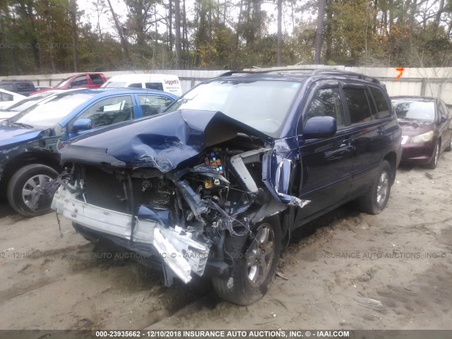 JTEGP21A870143359 - 2007 TOYOTA HIGHLANDER SPORT Dark Blue photo 2