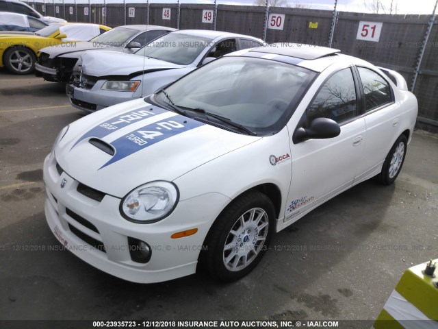 1B3AS66S05D252259 - 2005 DODGE NEON SRT-4 WHITE photo 2