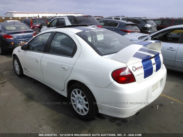 1B3AS66S05D252259 - 2005 DODGE NEON SRT-4 WHITE photo 3