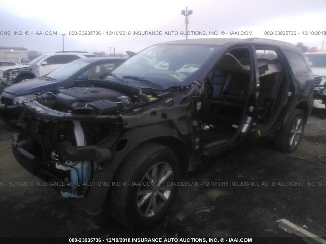 1C4RDJDG4GC315465 - 2016 DODGE DURANGO LIMITED BLACK photo 2