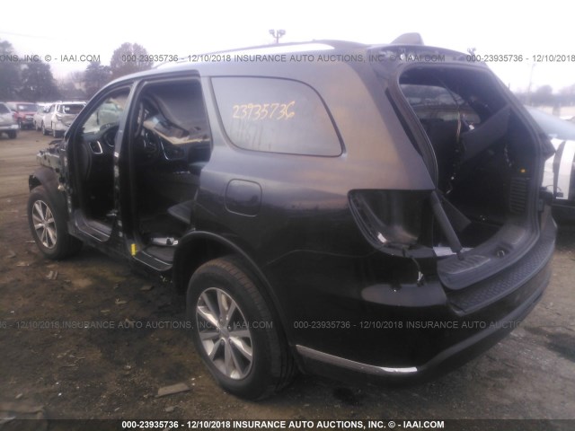 1C4RDJDG4GC315465 - 2016 DODGE DURANGO LIMITED BLACK photo 3