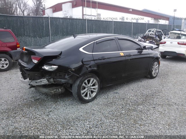 1C3CCCAB7GN144507 - 2016 CHRYSLER 200 LIMITED BLACK photo 4