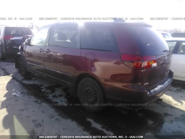 5TDZA23C05S367796 - 2005 TOYOTA SIENNA CE/LE RED photo 3