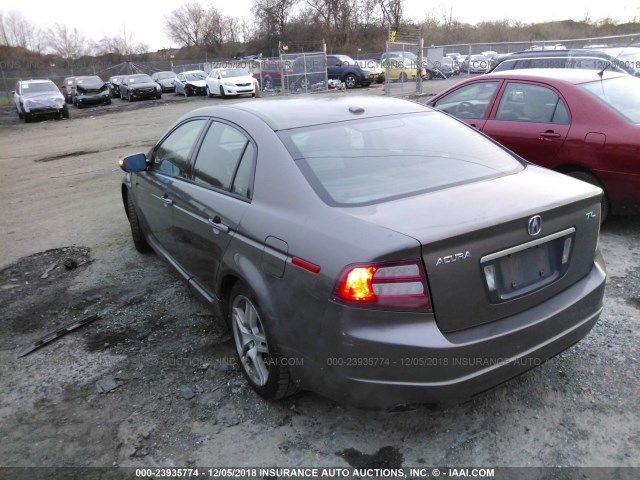 19UUA66297A016388 - 2007 ACURA TL GRAY photo 3