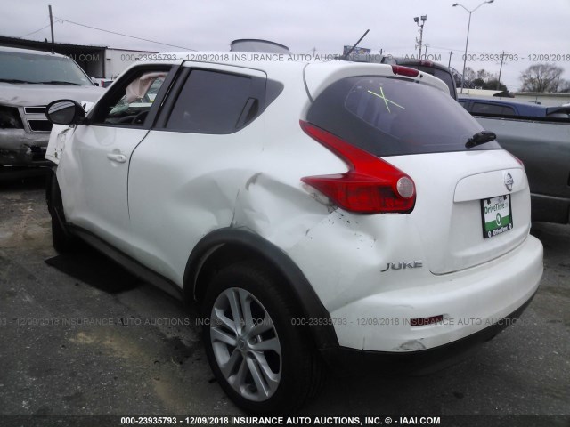 JN8AF5MR4DT211591 - 2013 NISSAN JUKE S/SV/SL WHITE photo 3