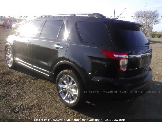 1FM5K7F89DGA87864 - 2013 FORD EXPLORER LIMITED BLACK photo 3