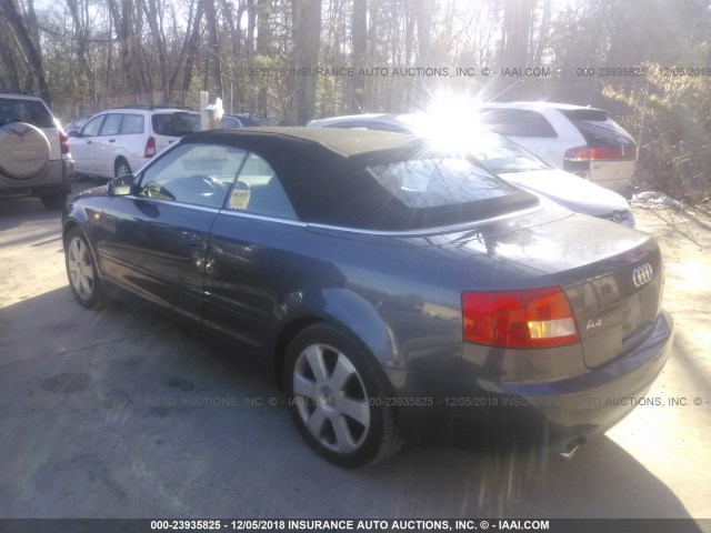 WAUAC48H85K016744 - 2005 AUDI A4 1.8 CABRIOLET GRAY photo 3