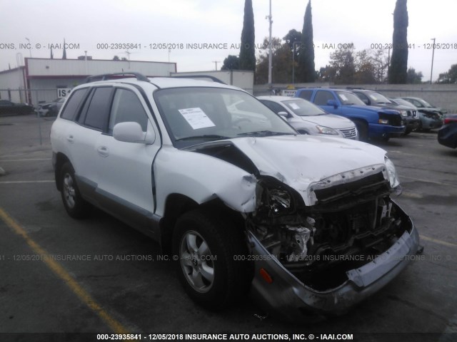 KM8SC13D36U098989 - 2006 HYUNDAI SANTA FE GLS/LIMITED WHITE photo 1