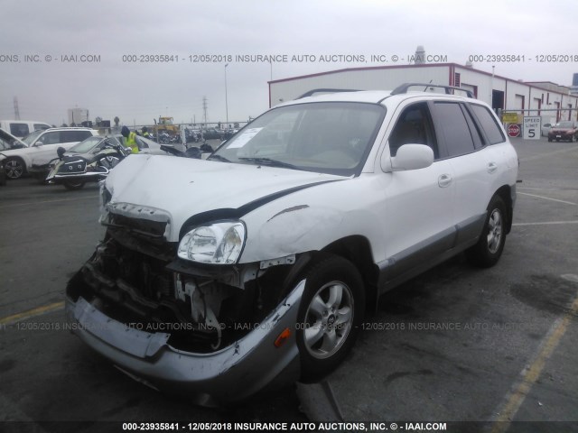 KM8SC13D36U098989 - 2006 HYUNDAI SANTA FE GLS/LIMITED WHITE photo 2