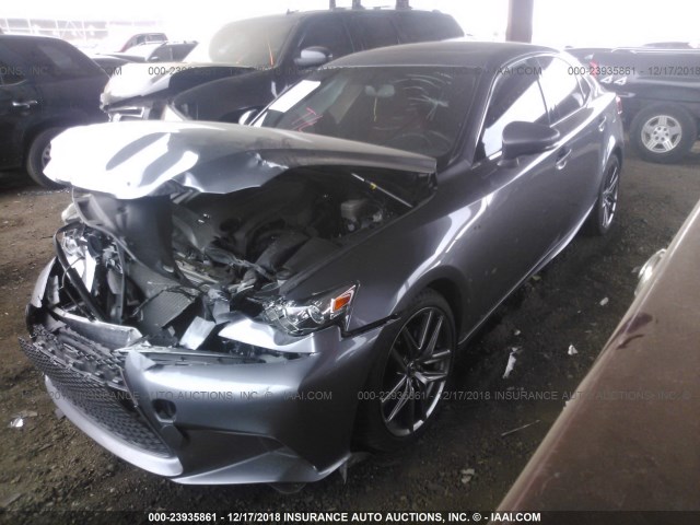 JTHBF1D26F5047634 - 2015 LEXUS IS 250 GRAY photo 2