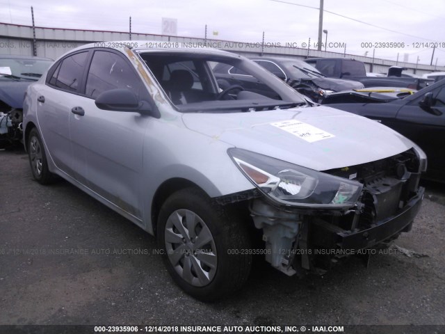 3KPA24AB0JE067759 - 2018 KIA RIO LX/S SILVER photo 1