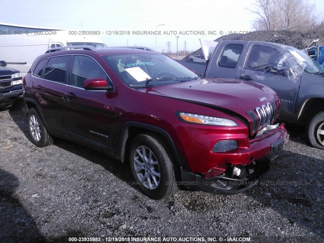 1C4PJMCS6EW264392 - 2014 JEEP CHEROKEE LATITUDE RED photo 1