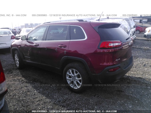 1C4PJMCS6EW264392 - 2014 JEEP CHEROKEE LATITUDE RED photo 3