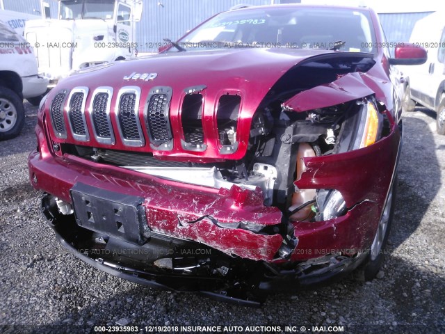 1C4PJMCS6EW264392 - 2014 JEEP CHEROKEE LATITUDE RED photo 6