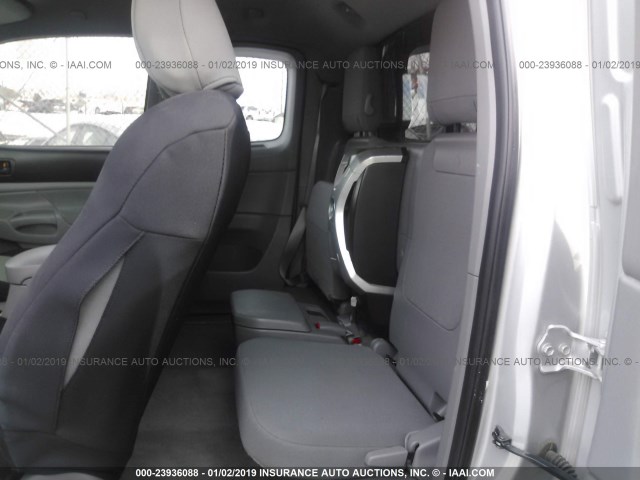 5TEUU4EN1AZ735928 - 2010 TOYOTA TACOMA ACCESS CAB ვერცხლისფერი ფოტო 8