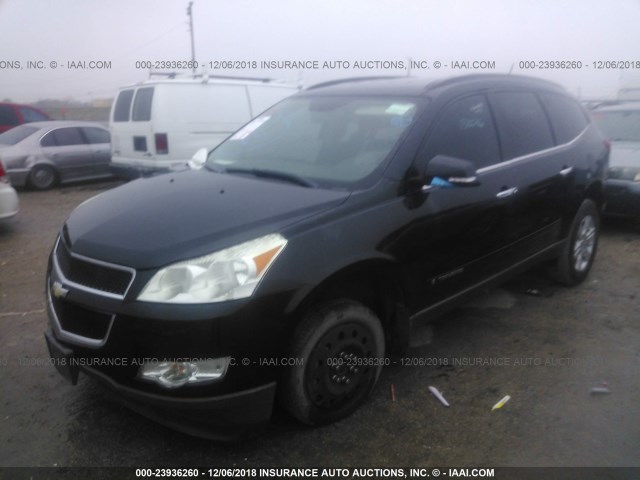 1GNER23D99S122192 - 2009 CHEVROLET TRAVERSE LT BLACK photo 2