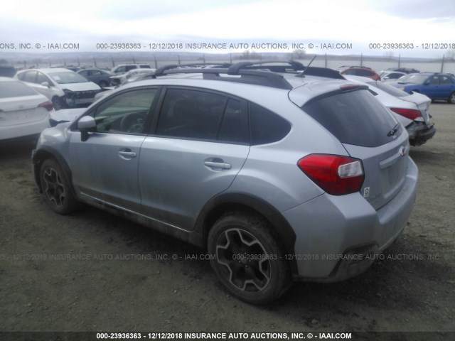 JF2GPACC7F9213927 - 2015 SUBARU XV CROSSTREK 2.0 PREMIUM SILVER photo 3