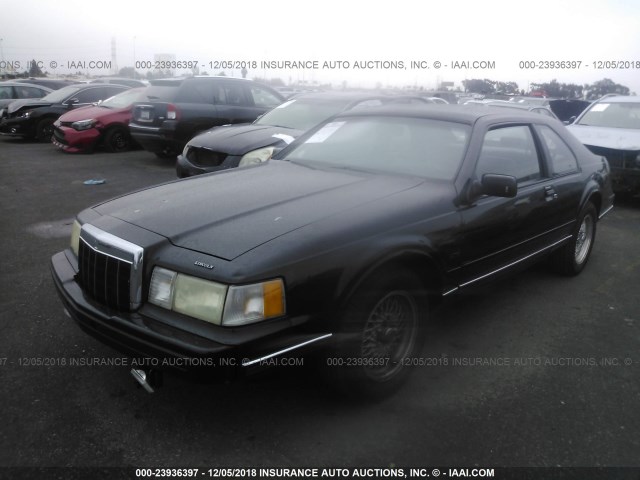 1LNCM93EXMY778287 - 1991 LINCOLN MARK VII LSC BLACK photo 2