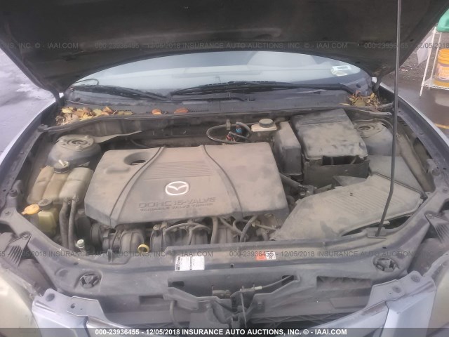 JM1BK323941147087 - 2004 MAZDA 3 S SILVER photo 10