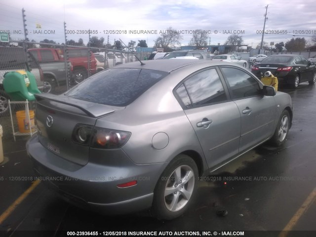 JM1BK323941147087 - 2004 MAZDA 3 S SILVER photo 4