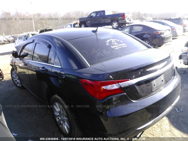 1C3CCBAB1CN127254 - 2012 CHRYSLER 200 LX BLACK photo 3