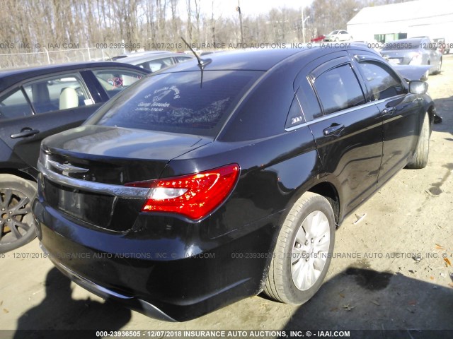 1C3CCBAB1CN127254 - 2012 CHRYSLER 200 LX BLACK photo 4