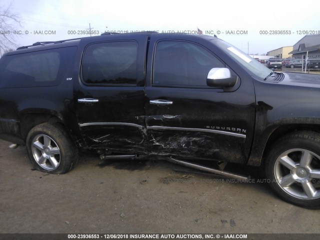 1GNSKKE72DR102011 - 2013 CHEVROLET SUBURBAN K1500 LTZ BLACK photo 6