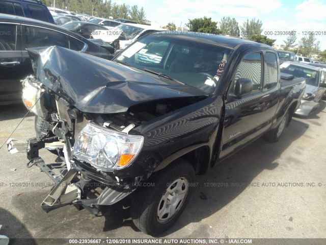 5TETX4CN5AZ718135 - 2010 TOYOTA TACOMA ACCESS CAB შავი ფოტო 2