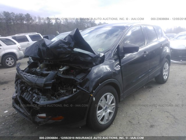 1FMCU0F76DUA98130 - 2013 FORD ESCAPE S BLACK photo 2