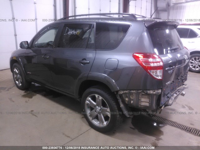 JTMRK4DV1A5097437 - 2010 TOYOTA RAV4 SPORT GRAY photo 3