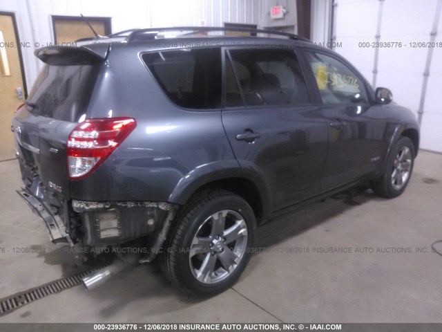 JTMRK4DV1A5097437 - 2010 TOYOTA RAV4 SPORT GRAY photo 4