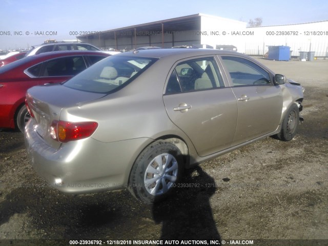 1NXBU40E39Z145891 - 2009 TOYOTA COROLLA S/LE/XLE GOLD photo 4