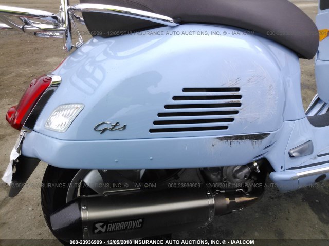 ZAPMA39L4J5100277 - 2018 VESPA GTS 300 SUPER Light Blue photo 8