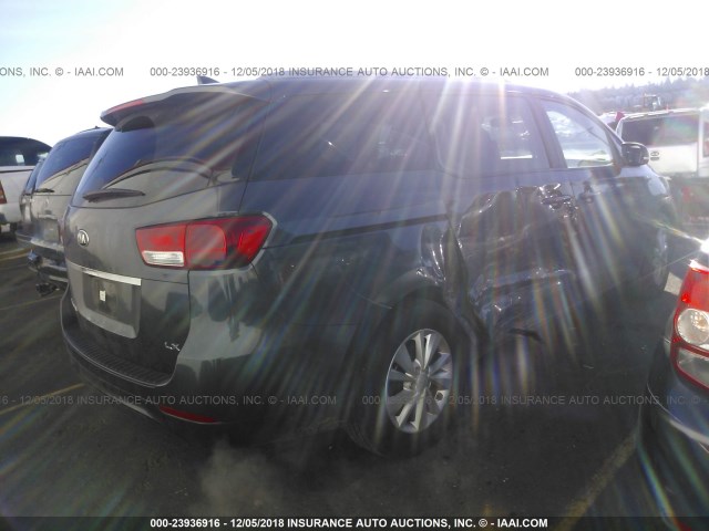 KNDMB5C15G6207276 - 2016 KIA SEDONA LX GRAY photo 4